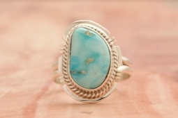 Genuine Kingman Turquoise Sterling Silver Ring